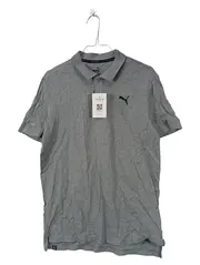 Vorschaubild 1 von Herren Poloshirt Grau Gr. 44/46 M Baumwolle Sportlich