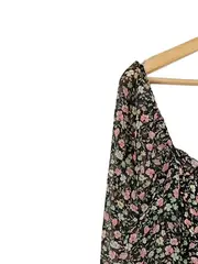 Vorschaubild 4 von Sommerkleid Damen Blumenmuster Gr. 38/40 Schwarz Feminin