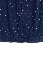 Vorschaubild 2 von Damen Midirock Sportrock Gr. 38 M Blau Gepunktet Viskose