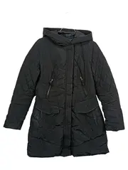 Vorschaubild 1 von Damen Steppjacke Schwarz Kapuze Gr. 38 Polyester Alltag