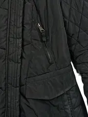 Vorschaubild 3 von Damen Steppjacke Schwarz Kapuze Gr. 38 Polyester Alltag