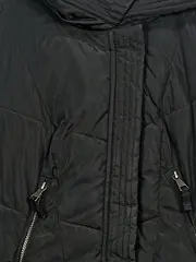 Vorschaubild 2 von Damen Steppjacke Schwarz Kapuze Gr. 38 Polyester Alltag