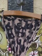 Vorschaubild 5 von Strickjacke Damen L Viskose Animal Print Blumen Grün Gr. 40