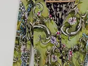 Vorschaubild 4 von Strickjacke Damen L Viskose Animal Print Blumen Grün Gr. 40