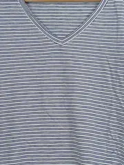 Vorschaubild 2 von Damen T-Shirt Gr. 40/L Blau Gestreift Baumwolle Maritim Kurzarm