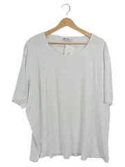 Vorschaubild 1 von Damen T-Shirt Gr. 54/56 Weiß Basic Kurzarm Viskose