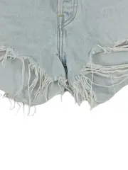 Vorschaubild 4 von 501 Damen Jeans Shorts Blau Destroyed Cut-Outs W27 S