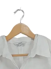 Vorschaubild 2 von Damen Hemdbluse Gr. 38 Weiß Basic Langarm Büro