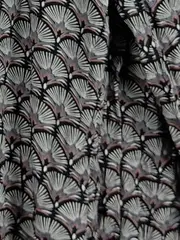 Vorschaubild 6 von Damen Bluse Gr. 40/L Viskose Fächermuster Schwarz Grau Rosa