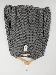 Vorschaubild 2 von Damen Bluse Gr. 40/L Viskose Fächermuster Schwarz Grau Rosa