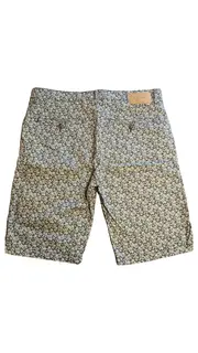 Vorschaubild 2 von Herren Shorts Bermuda Blau Blätter Muster Gr. 32 Baumwolle