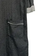 Vorschaubild 3 von Damen Sweatkleid Gr. 38/M Grau Baumwolle Taschen