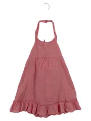 Vorschaubild 1 von Mädchen Sommerkleid Gr. 122 Rosa Neckholder Rüschen Baumwolle