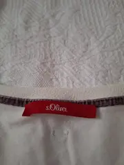 Vorschaubild 5 von Damen Top Shirt Gr. 38 M Weiß Schriftzug Print Ärmellos Sommer Casual