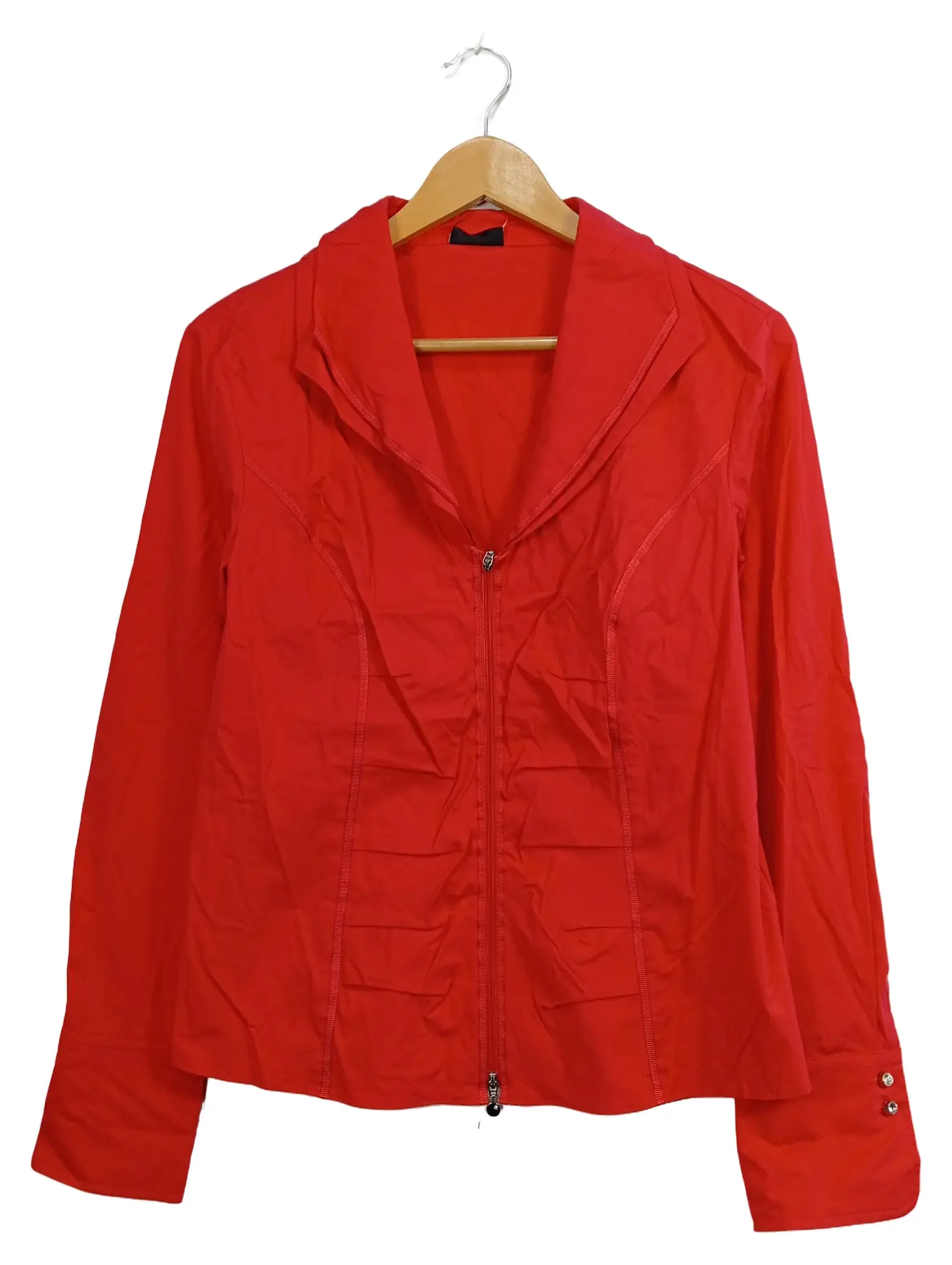 GERRY WEBER Blazer Damen Rot Gr. 40 L Baumwolle Stretch Freizeit Jacke