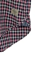 Vorschaubild 2 von Herren Karohemd Kurzarm Gr. L Rot Blau Weiß Baumwolle