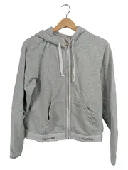 Vorschaubild 1 von Damen Sweatjacke Hoodie Baumwolle Grau Gr. 36 S Meliert
