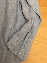 Vorschaubild 5 von Damen Hemdbluse Gr. 36/S Blau Kariert Baumwolle Langarm