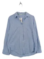 Vorschaubild 1 von Damen Hemdbluse Gr. 36/S Blau Kariert Baumwolle Langarm