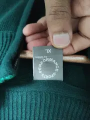 Vorschaubild 9 von Pullover Herren Troyer Strick Gr. 52/XL Grün Baumwolle Reißverschluss