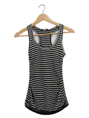 Vorschaubild 1 von Damen Tanktop Ringerrücken gestreift Gr. 36/S Schwarz