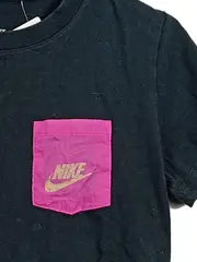 Vorschaubild 3 von Damen Sport T-Shirt Gr. S schwarz pink Brusttasche Logo Sportswear