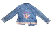 Vorschaubild 2 von Winnie Puuh Mädchen Jeansjacke Gr. 122 Blau Patches
