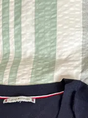 Vorschaubild 6 von Pullover Damen Gr. 38 M Blau Gestreift V-Ausschnitt Casual