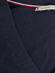 Vorschaubild 4 von Pullover Damen Gr. 38 M Blau Gestreift V-Ausschnitt Casual