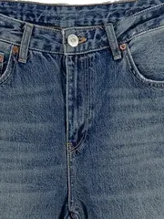 Vorschaubild 2 von Damen Jeans Straight Leg Blau Gr. W28 S 36 Baumwolle Casual Alltag