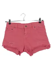 Vorschaubild 1 von Damen Jeans Shorts Rosa W26 Destroyed Fransen Baumwolle