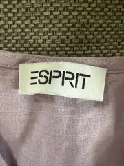 Vorschaubild 3 von Damen Bluse ärmellos Gr. M Lila Leinen Baumwolle V-Ausschnitt