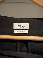 Vorschaubild 2 von Damen Culotte Anzughose Schwarz Gr. 38 Weites Bein Business