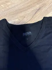 Vorschaubild 3 von Herren T-Shirt Basic Uni Kurzarm Baumwolle Schwarz L