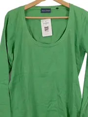 Vorschaubild 2 von Damen Langarmshirt Baumwolle Basic Gr. XL Grün