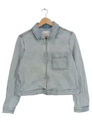 Vorschaubild 1 von Jeansjacke Damen Blau Baumwolle Gr. 40 L Freizeit Reißverschluss