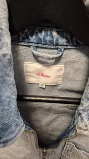 Vorschaubild 5 von Jeansjacke Damen Blau Baumwolle Gr. 40 L Freizeit Reißverschluss