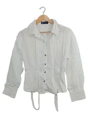 Vorschaubild 1 von Damen Bluse 36;S Weiß Gestreift Business Modern Langarm
