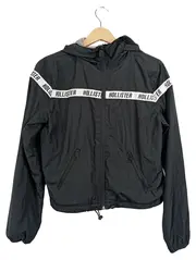 Vorschaubild 1 von Damen Trainingsjacke Windbreaker Kapuze Schwarz Gr. S