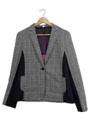 Vorschaubild 1 von Blazer Damen Kariert Grau Business Jacke Gr. 40 L