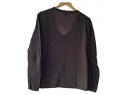 Vorschaubild 2 von Damen Pullover V-Ausschnitt Braun Gr. M Cotton Cashmere