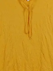 Vorschaubild 3 von Damen T-Shirt Baumwolle Kurzarm Rüschen Bindeverschluss Gelb S