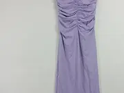 Vorschaubild 3 von Damen Maxikleid Trägerlos Gerafft Lila Gr. 38/M Elegant