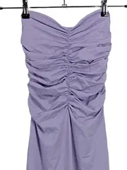 Vorschaubild 2 von Damen Maxikleid Trägerlos Gerafft Lila Gr. 38/M Elegant