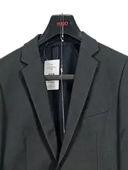 Vorschaubild 3 von Herren Anzug Gr. 46 Grau Wolle Business Sakko Hose