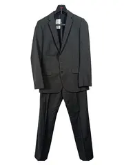 Vorschaubild 1 von Herren Anzug Gr. 46 Grau Wolle Business Sakko Hose