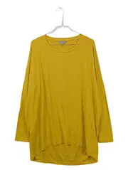 Vorschaubild 1 von Damen Langarmshirt Viskose Oversized Stretch Casual Gelb Gr. M