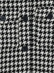Vorschaubild 3 von Mädchen Jacke Gr. 140 Hahnentritt Wollanteil Hemdjacke Schwarz Weiß