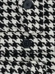 Vorschaubild 6 von Mädchen Jacke Gr. 140 Hahnentritt Wollanteil Hemdjacke Schwarz Weiß