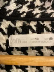 Vorschaubild 8 von Mädchen Jacke Gr. 140 Hahnentritt Wollanteil Hemdjacke Schwarz Weiß